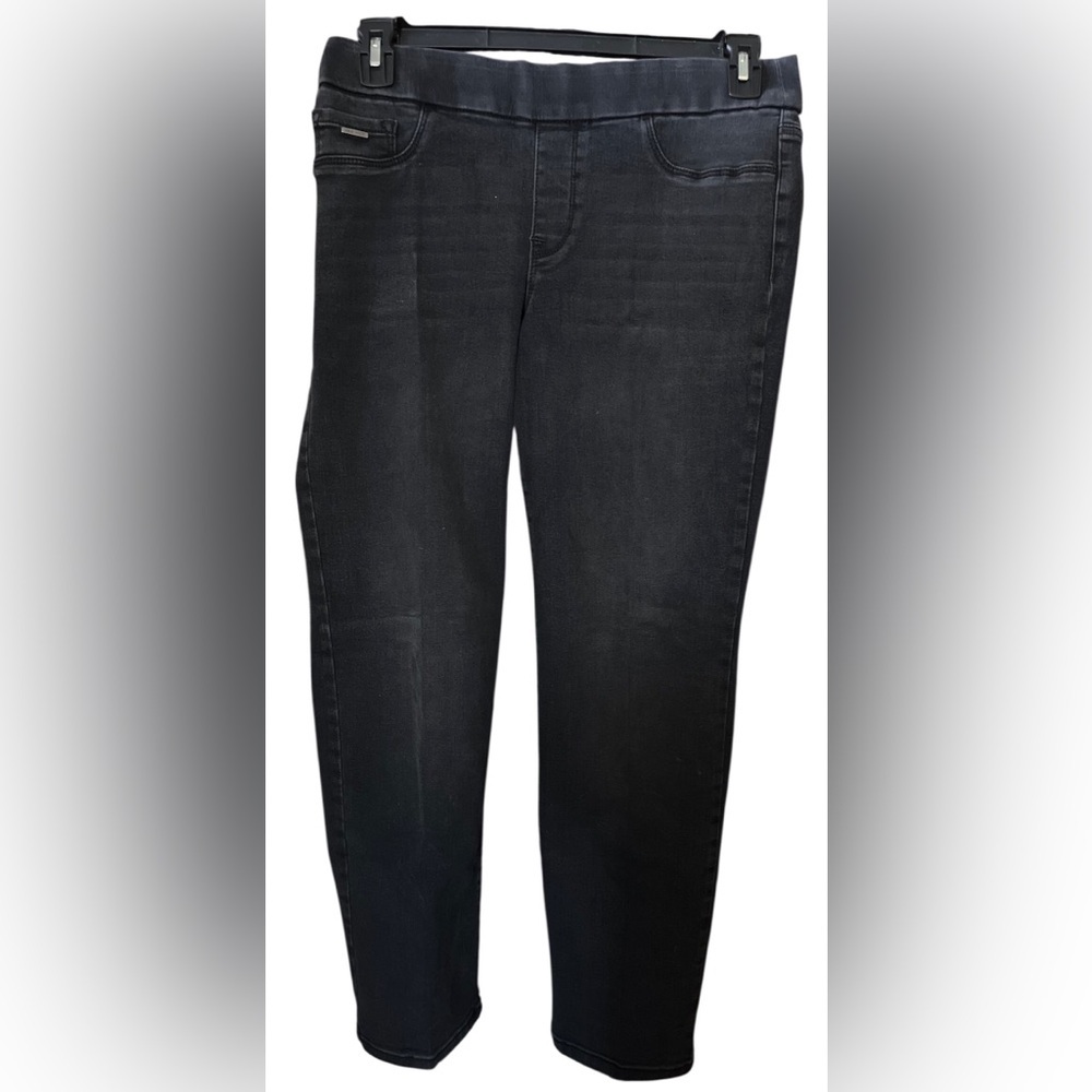 Nine West Black Heidi Pull On Straight Jeans Size 8